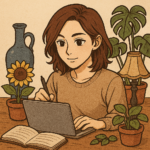 CoPilots illustration af en blogger.